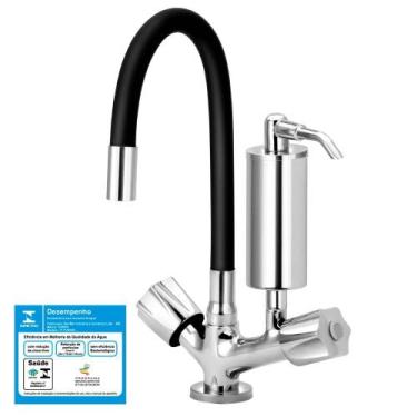 Imagem de Torneira Gourmet Colors Preta Filtro Cozinha Mesa C50 - Furkin