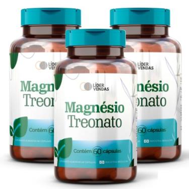 Imagem de Magnésio Treonato - 420mg com 60 cáps - 3 potes