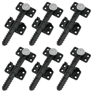 Imagem de yyangz 6 peças de suporte de conector de sofá com parafusos suporte de sofá suporte conector de mesa painel de cama móveis dobradiça base suporte combinação plástico pino snap