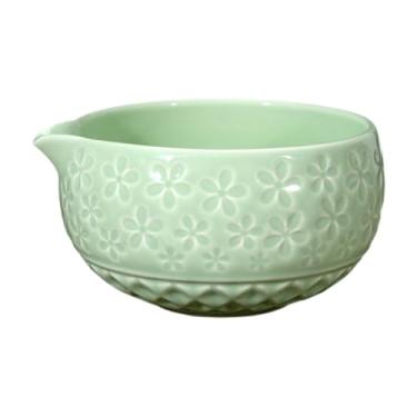 Imagem de Fenteer Ceramic Matcha Bowl Handmade, 560ml, para Matcha Chawan Chawan Japanese Cup, Tradicional de porcelana para iniciantes para iniciantes, Verde
