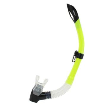 Imagem de Snorkel Respirador Mergulho Com Valvula Sk-07 Fun Dive, Transp, Amarel