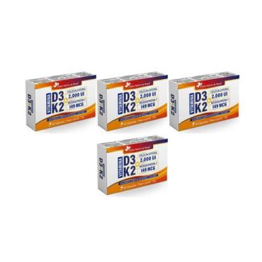 Imagem de Kit 4x Vitamina D3 K2 2000ui 30 cápsulas Flora Nativa do Brasil