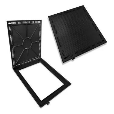 Imagem de Tampa Articulada Dobradiça Interna Casa De Máquina Piscina Marrom em A