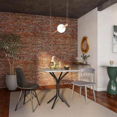 Imagem de Mesa de Jantar Quadrada Teodora Preta 70 cm - Mobly
