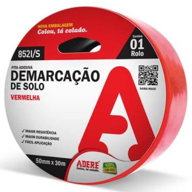 Imagem de Fita Vermelha Para Demarcação de Solo 50mm x 30 Metros -852I - ADERE