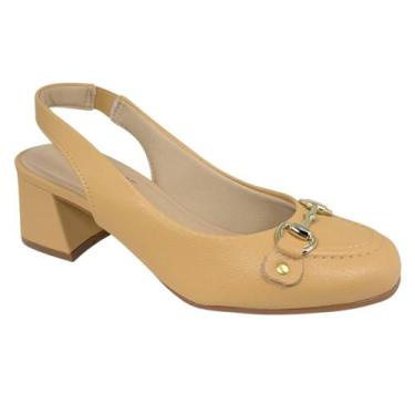 Imagem de Scarpin Modare Sapato Slingback Feminino Conforto 7373.116, Areia, 36