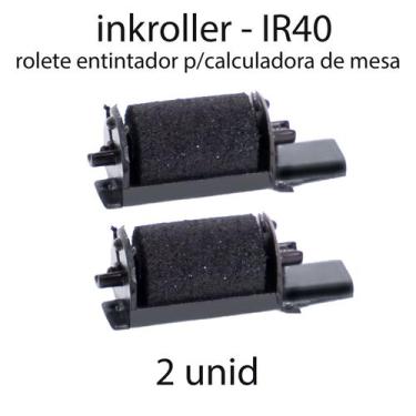 Imagem de Rolete Ir40 Para Calculadora De Mesa Preto com 02 unidades - INKROLLER