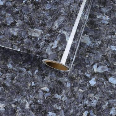Imagem de VaryFloral Papel de contato azul e escuro Terrazzo para bancadas Papel de parede de mármore de granito brilhante impermeável moderno envoltório de vinil de mármore para prateleiras pré-coladas capas