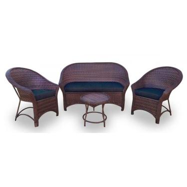 Imagem de Conjunto De Sofá 1 Sofá + 2 Poltronas + 1 Mesa Centro Preto