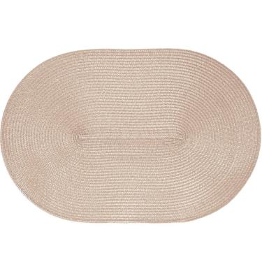 Imagem de Kit 10 Americano Requinte Liso Para Mesa Oval 30x45cm Palha
