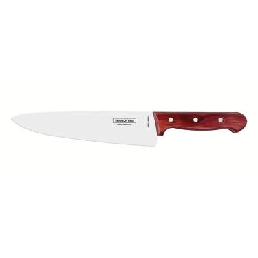 Imagem de Faca Para Churrasco Em Aço Inox E Cabo Vermelho Polywood 10" - Tramontina