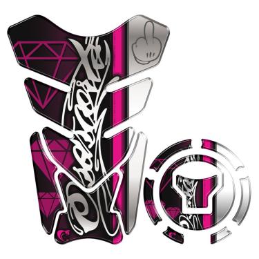 Imagem de Kit Protetor Tanque Adesivo Moto Honda Acima 2018 Rosa Cor Rosa