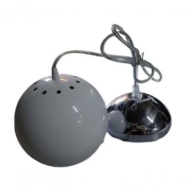 Imagem de Pendente Oval Preto Branco Em Alumínio Produto Branco