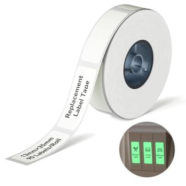 Imagem de NIIMBOT Etiquetas de transferência térmica 0,52" x 1,38'', apenas para etiquetadoras N1, material PET, impermeável e resistente a altas temperaturas, longo tempo de armazenamento, luminosa (13 x 35 mm