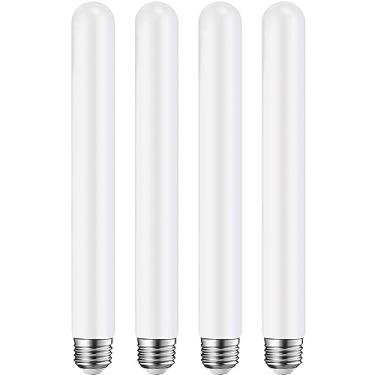 Imagem de Leools Lâmpada Led T10 12W 11,8 Polegadas E26 Base Opala Fosca Porcelana Regulável Tubular, Edison Equal 100 Watts 4000K Branco Neutro, Cri90+, 600Lm, Pacote Com 4
