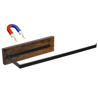 Imagem de EASTTOWEST Suporte Magnético Para Toalhas De Papel, Resistente Madeira Caixa Ferramentas, Churrasqueira, Micro-Ondas, Geladeira, Garagem - Serve Rolos Grandes