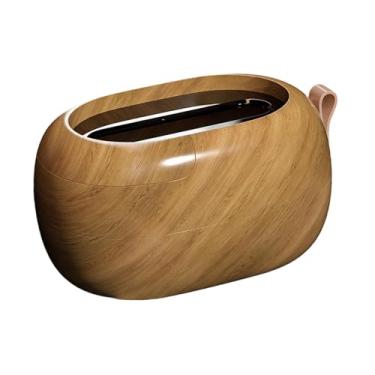 Imagem de ＫＬＫＣＭＳ Caixa de lenços de papel organizador de parede suporte para toalha de rosto caixa de armazenamento de papel higiênico para mesa hotel carro, Cor de Madeira Clara