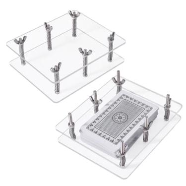 Imagem de CHGCRAFT 2 conjuntos de ferramentas de restauração de cartões ajustáveis para correção de cartões de acrílico kits de reparo de cartão com ferro para encontrar cartas de futebol comercial