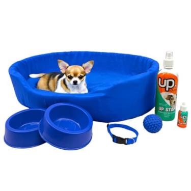 Imagem de Kit Cama Europa Pet Pequeno Educador Xixi Sim/Não para Cachorro (Azul)