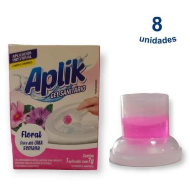 Imagem de Kit 8 Gel Sanitário Adesivo Desinfetante Odorizador Vaso até 150 Desca