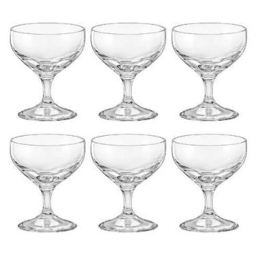 Imagem de Jogo de 6 tacas para licor Praline em cristal ecologico 55ml A7,1cm - 