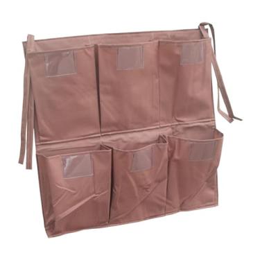 Imagem de ＫＬＫＣＭＳ Saco de carrinho de limpeza, caixa de armazenamento, capacidade espaçosa, à prova d'água com etiqueta transparente, bolsa de suprimentos de, 6 Bolsos