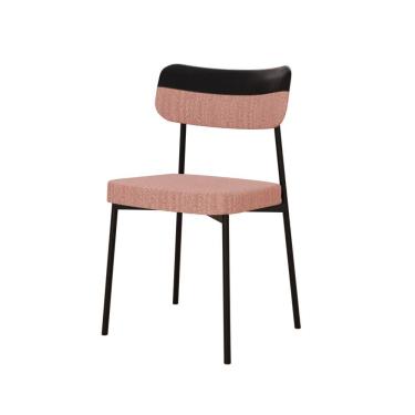 Imagem de Cadeira Mynna Fixa C/4 Pes 525 X 470 X 790 Mm C/1 Un. Lkd.rosa/courino Preto Linked Rosa/courino Preto