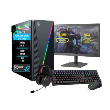 Imagem de Pc Gamer Completo Bravus I7 Gtx 1050 16Gb Hd 1Tb Ssd 120Gb - Amorim Te