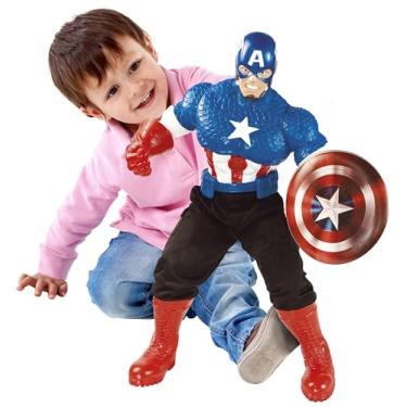Imagem de Marvel, figura de ação colecionavel, gigante, com 50 cm, Capitão America Universe com 10 falas + sons - Mimo brinquedos