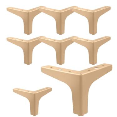 Imagem de AODIOU Pés dourados para móveis: Conjunto de 8 pernas de sofá de substituição - Pernas de móveis de metal 10 cm pés triangulares
