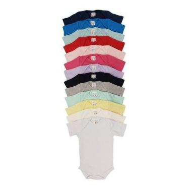 Imagem de Body Bebê Manga Curta Liso Em Suedine (100% Algodão) - Bebes de Body, 