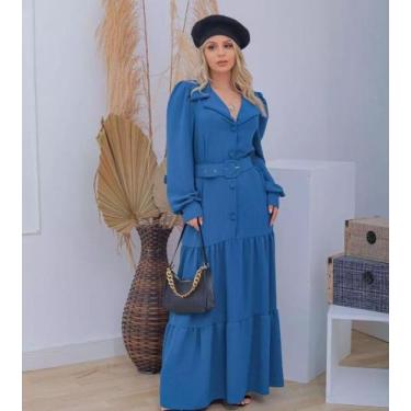 Imagem de Vestido de Manga longa - Nanda Fashion Boutique, Azul, U