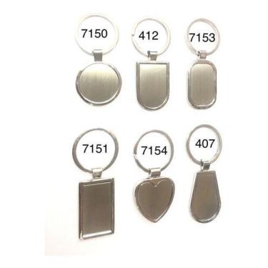Imagem de Kit 30 Chaveiro Metal Para Personalizar/ - oem