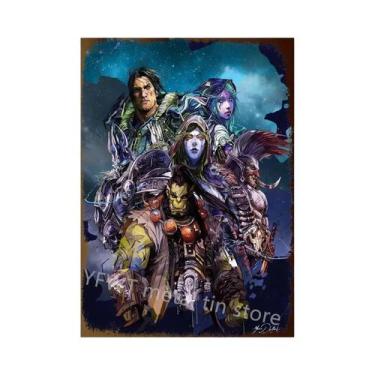 Imagem de Modern World of Warcraft Jogo Metal Tin Sign Cartaz, Wall Art, Quarto,