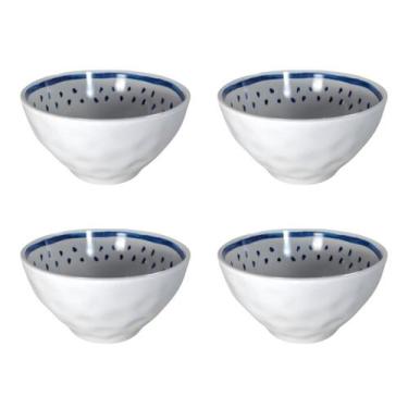 Imagem de Kit Tigela Melamina Oriental Poke Comida Japonesa 4 Unidades - Florart