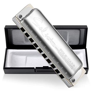 Imagem de KONGSHENG Harpa popular Solist, gaita diatônica de 10 furos, presentes para crianças, iniciantes e jogadores profissionais (chave D)