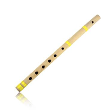 Imagem de Flauta de bambu indiana autêntica de 33 cm em "C" Key Fipple Woodwind Instrumento Musical Gravador Bansuri Tradicional Feito à Mão Itens Divertidos Homens Mulheres