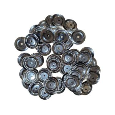 Imagem de Dynwave 100 peças de pratos de 1,46 polegadas, anéis de pandeiro, suprimentos para pandeiro, kit de bateria de chimbal preto, acessórios para adultos e