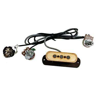 Imagem de Captador de guitarra de caixa de charuto de 3 cordas com volume e tom - O "Delta elétrico" - sem necessidade de solda!