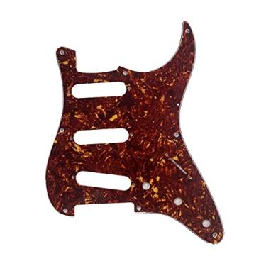 Imagem de KAISH 8 furos estilo vintage americano Strat SSS Pickguard ST placa de proteção contra palhetas de guitarra para Strat/Stratocaster Vintage Tartaruga