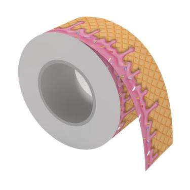 Imagem de Ｂｅｓｇａ Bordas de quadro de avisos com padrões de sorvete, adesivos de papel coloridos, guarnição de borda para quadro branco escolar, quadro-negro