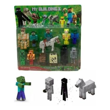 Imagem de Brinquedo Kit Bonecos Minecraft Cavalo Cartela Oferta - Soberana Brinq