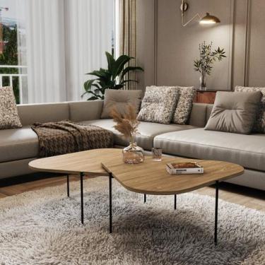 Imagem de Mesa de Centro Palheta 100% MDF 130x 65x 30 - FD