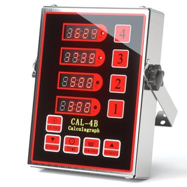 Imagem de KZU Temporizador De Cozinha Comercial, Digital 4 Canais Para Cozinhar, Alarme Alto Com Volume +/-, Utensílios Food Trucks, Temporizadores Grandes Aço Inoxidável Serviço Pesado Painel À Prova D'Água