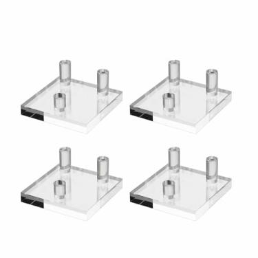 Imagem de SQXBK 4 peças de acrílico transparente 50 mm suporte de exibição de joias minério cristal pedra bruta amostra mineral ornamento prateleira para famílias aulas de arte livraria casamento