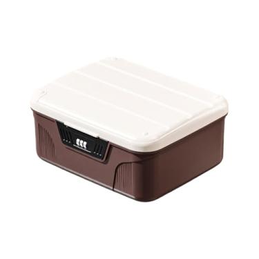 Imagem de Cofre para Medicamentos com Fechadura | Organizador Portátil Com Fechadura,Organizador Portátil Grande Capacidade para Documentos Pastas Ferramentas Cozinha Escritório