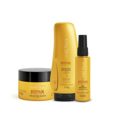 Imagem de Kit Aneethun Pós Química Shampoo Máscara E Finalizador