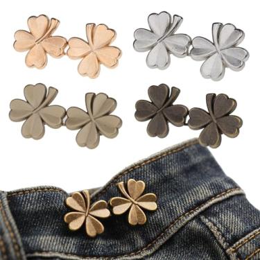 Imagem de Aperto de calças para mulheres - clipes de aperto de jeans e alfinetes para diminuir a cintura - Ajustar clipes de cintura 4 conjuntos