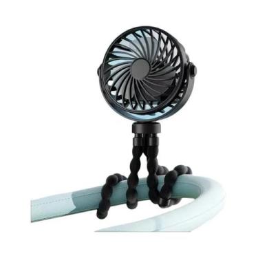 Imagem de Mini Ventilador Retrátil Silencioso Carregável USB Com Clipe Portátil 