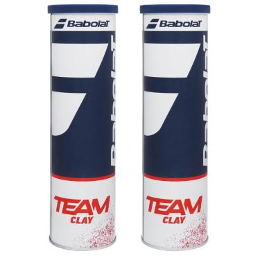 Imagem de Bola de Tênis Babolat Team Clay Premium Tubo em Lata com 4 Bolas Pack com 02 Tubos